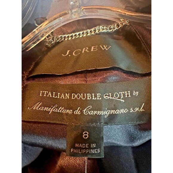 J. Crew Lady Day Double Cloth Italian Wool Belted Topcoat Coat Blue Sz8 NWT $450 - Picture 15 of 17